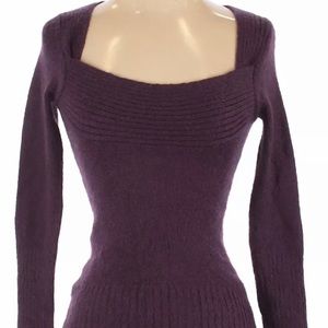 MNG basics lovely purple square neck sweater XS